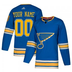 Men's Adidas St. Louis Blues Custom Blue Custom Alternate Jersey - Authentic