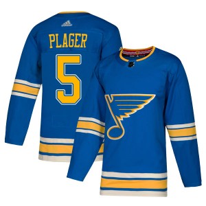 Men's Adidas St. Louis Blues Bob Plager Blue Alternate Jersey - Authentic