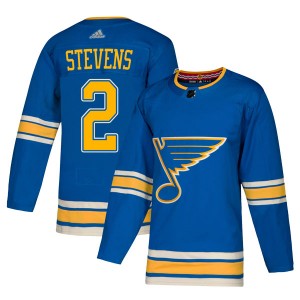 Men's Adidas St. Louis Blues Scott Stevens Blue Alternate Jersey - Authentic