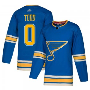 Men's Adidas St. Louis Blues Nathan Todd Blue Alternate Jersey - Authentic