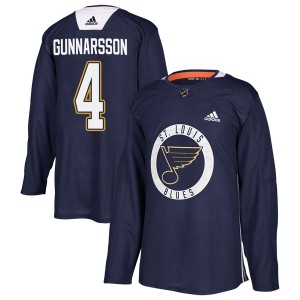 Youth Adidas St. Louis Blues Carl Gunnarsson Blue Practice Jersey - Authentic