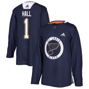 Youth Adidas St. Louis Blues Glenn Hall Blue Practice Jersey - Authentic
