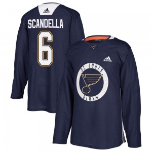 Youth Adidas St. Louis Blues Marco Scandella Blue ized Practice Jersey - Authentic