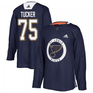 Youth Adidas St. Louis Blues Tyler Tucker Blue Practice Jersey - Authentic