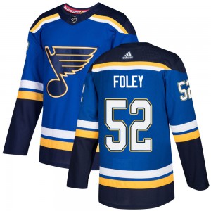 Men's Adidas St. Louis Blues Erik Foley Blue Home Jersey - Authentic
