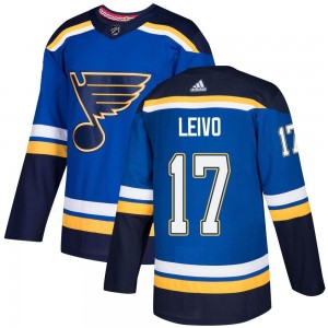 Youth Adidas St. Louis Blues Josh Leivo Blue Home Jersey - Authentic