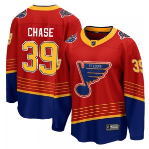 Youth Fanatics Branded St. Louis Blues Kelly Chase Red 2020/21 Special Edition Jersey - Breakaway