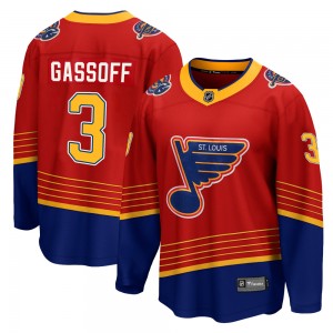 Youth Fanatics Branded St. Louis Blues Bob Gassoff Red 2020/21 Special Edition Jersey - Breakaway