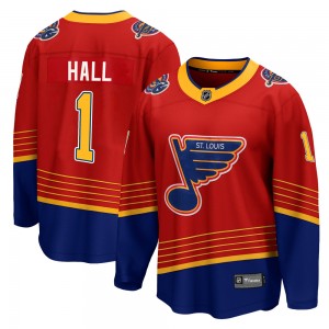 Youth Fanatics Branded St. Louis Blues Glenn Hall Red 2020/21 Special Edition Jersey - Breakaway