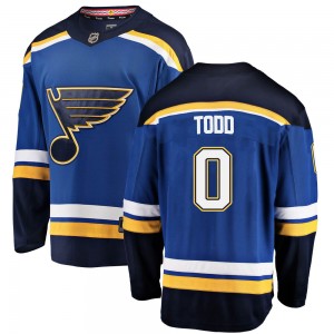 Youth Fanatics Branded St. Louis Blues Nathan Todd Blue Home Jersey - Breakaway