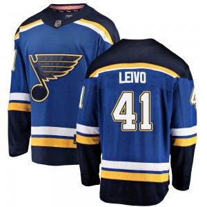 Men's Fanatics Branded St. Louis Blues Josh Leivo Blue Home Jersey - Breakaway