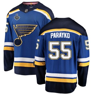 Youth Fanatics Branded St. Louis Blues Colton Parayko Blue Home 2019 Stanley Cup Final Bound Jersey - Breakaway