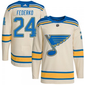 Youth Adidas St. Louis Blues Bernie Federko Cream 2022 Winter Classic Player Jersey - Authentic