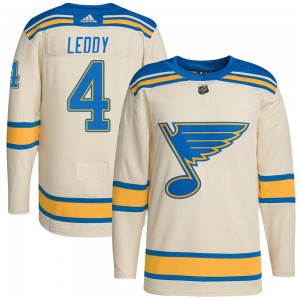 Youth Adidas St. Louis Blues Nick Leddy Cream 2022 Winter Classic Player Jersey - Authentic
