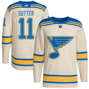 Youth Adidas St. Louis Blues Brian Sutter Cream 2022 Winter Classic Player Jersey - Authentic