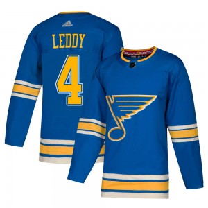 Youth Adidas St. Louis Blues Nick Leddy Blue Alternate Jersey - Authentic