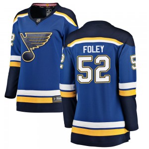 Women's Fanatics Branded St. Louis Blues Erik Foley Blue Home Jersey - Breakaway