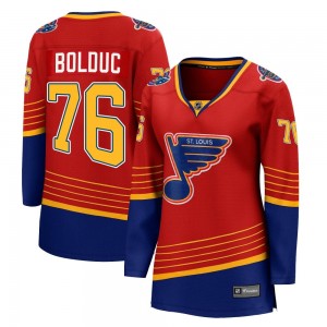 Women's Fanatics Branded St. Louis Blues Zack Bolduc Red 2020/21 Special Edition Jersey - Breakaway