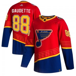 Youth Adidas St. Louis Blues Adam Gaudette Red 2020/21 Reverse Retro Jersey - Authentic