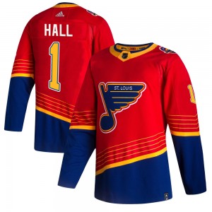 Youth Adidas St. Louis Blues Glenn Hall Red 2020/21 Reverse Retro Jersey - Authentic