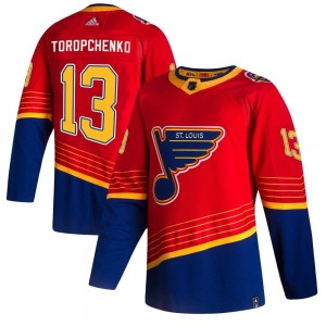 Youth Adidas St. Louis Blues Alexey Toropchenko Red 2020/21 Reverse Retro Jersey - Authentic