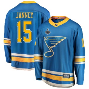 Youth Fanatics Branded St. Louis Blues Craig Janney Blue Alternate 2019 Stanley Cup Final Bound Jersey - Breakaway