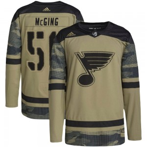 Youth Adidas St. Louis Blues Hugh McGing Camo Military Appreciation Practice Jersey - Authentic