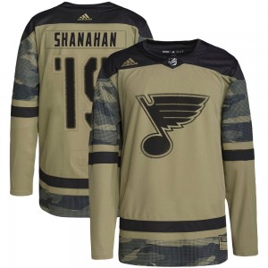 Youth Adidas St. Louis Blues Brendan Shanahan Camo Military Appreciation Practice Jersey - Authentic