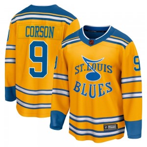 Men's Fanatics Branded St. Louis Blues Shayne Corson Yellow Special Edition 2.0 Jersey - Breakaway