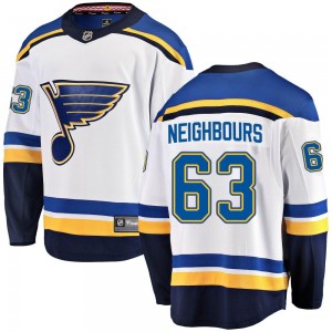 Men's Fanatics Branded St. Louis Blues Jake Neighbours White Away Jersey - Breakaway