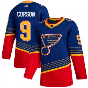 Men's Adidas St. Louis Blues Shayne Corson Blue 2019/20 Jersey - Authentic