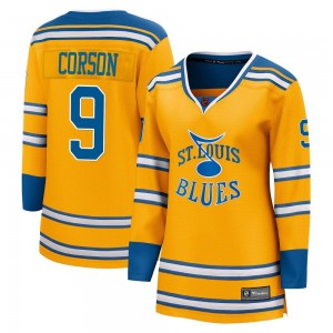 Women's Fanatics Branded St. Louis Blues Shayne Corson Yellow Special Edition 2.0 Jersey - Breakaway