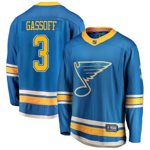 Youth Fanatics Branded St. Louis Blues Bob Gassoff Blue Alternate Jersey - Breakaway