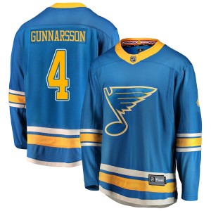 Youth Fanatics Branded St. Louis Blues Carl Gunnarsson Blue Alternate Jersey - Breakaway