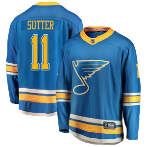 Youth Fanatics Branded St. Louis Blues Brian Sutter Blue Alternate Jersey - Breakaway