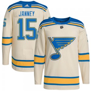 Men's Adidas St. Louis Blues Craig Janney Cream 2022 Winter Classic Player Jersey - Authentic