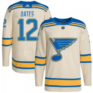 Men's Adidas St. Louis Blues Adam Oates Cream 2022 Winter Classic Player Jersey - Authentic