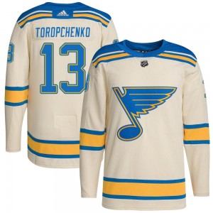 Men's Adidas St. Louis Blues Alexey Toropchenko Cream 2022 Winter Classic Player Jersey - Authentic