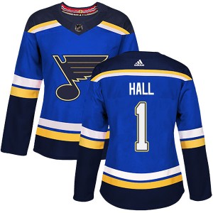 Women's Adidas St. Louis Blues Glenn Hall Blue Home Jersey - Authentic