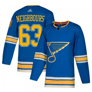 Men's Adidas St. Louis Blues Jake Neighbours Blue Alternate Jersey - Authentic