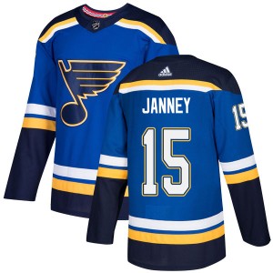 Men's Adidas St. Louis Blues Craig Janney Blue Home Jersey - Authentic