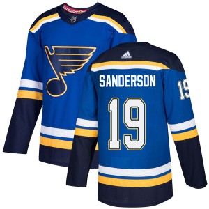 Youth Adidas St. Louis Blues Derek Sanderson Blue Home Jersey - Authentic