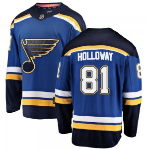 Youth Fanatics Branded St. Louis Blues Dylan Holloway Blue Home Jersey - Breakaway