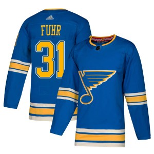 Youth Adidas St. Louis Blues Grant Fuhr Blue Alternate Jersey - Authentic