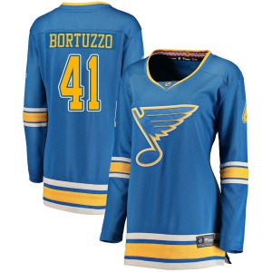 Women's Fanatics Branded St. Louis Blues Robert Bortuzzo Blue Alternate Jersey - Breakaway