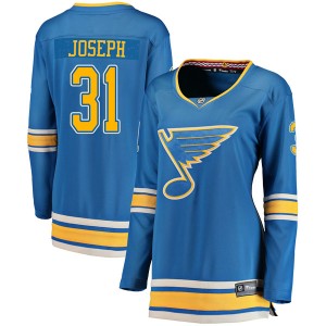 Women's Fanatics Branded St. Louis Blues Curtis Joseph Blue Alternate Jersey - Breakaway