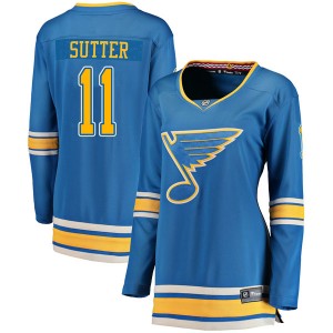Women's Fanatics Branded St. Louis Blues Brian Sutter Blue Alternate Jersey - Breakaway