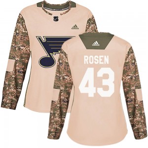 Women's Adidas St. Louis Blues Calle Rosen Camo Veterans Day Practice Jersey - Authentic