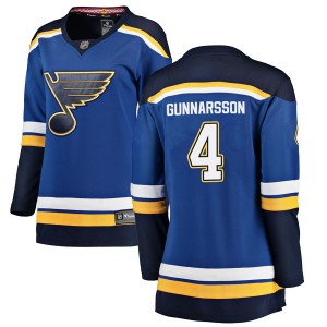 Women's Fanatics Branded St. Louis Blues Carl Gunnarsson Blue Home Jersey - Breakaway