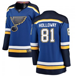 Women's Fanatics Branded St. Louis Blues Dylan Holloway Blue Home Jersey - Breakaway